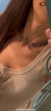 Kit collar crochet y piedras naturales